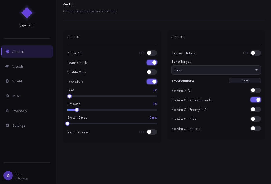 Menu Screenshot